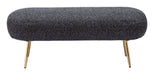 Creek - Bench - Glitter Black Zuo Modern