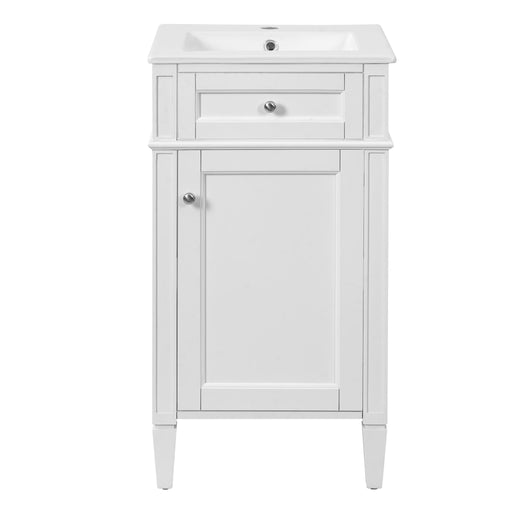 French Style Bathroom Vanity With Sink, Soft-Closing Door, Adjustable Shelf, Rectangular Design Hearth and Haven