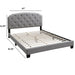 Button Tufted Bed With Nailhead Trim Home Essentials