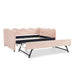 Gingham Daybed With USB Charging Port, Wave-Shaped Design Home Essentials
