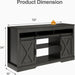 Farmhouse TV Stand With Sliding Barn Doors & Adjustable Storage Home Essentials