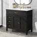 36" Bathroom Vanity With Sink, Freestanding Cabinet With Drawers, 2 Package - Black Hearth and Haven