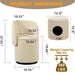 Barrel Chair, Built In Storage, 360° Swivel - Beige Home Essentials