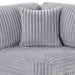Corner Wedge Chair With Pillow, Living Room Furniture, Soft Upholstered Modular Seating - Gray / Mink Home Essentials