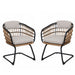 Patio Dining Chairs For Garden (Set of 2) - Beige Home Essentials