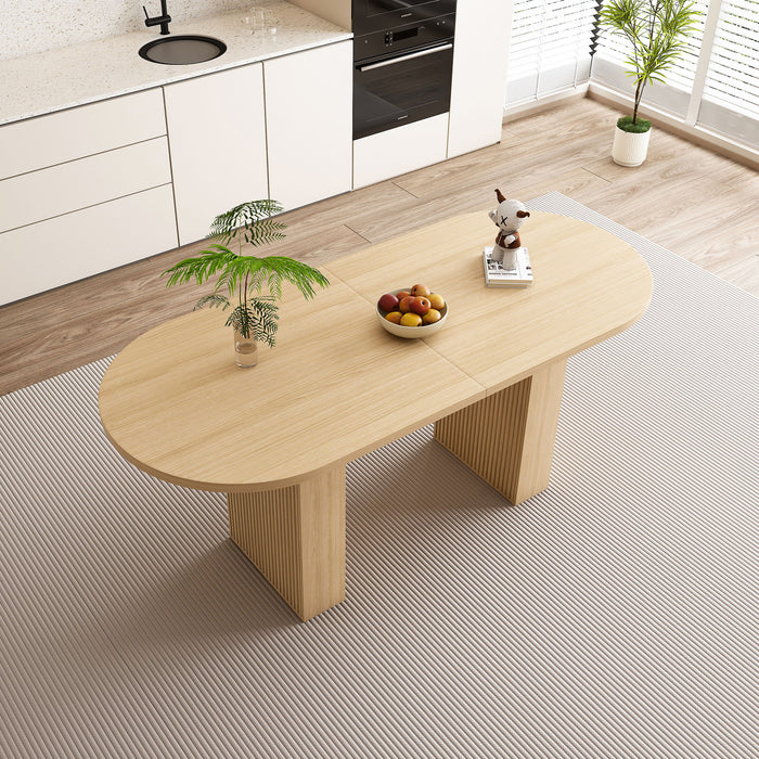 Modern Farmhouse Oval Dining Table With Slim Base Home Essentials