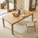 Rectangular Dining Table With Parquet Top, Rounded Corners Hearth and Haven