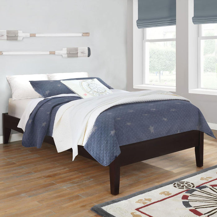 Queen Platform Bed With Tapered Legs - Brown Furniture Max