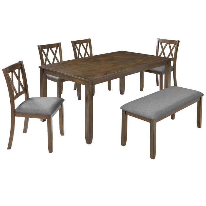 Modern Dining Set With Upholstered Chairs Home Essentials