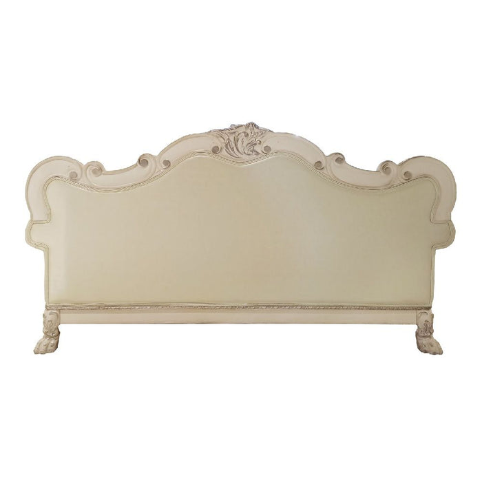 Dresden - Sofa With 4 Pillows - Synthetic Leather & Bone White ACME
