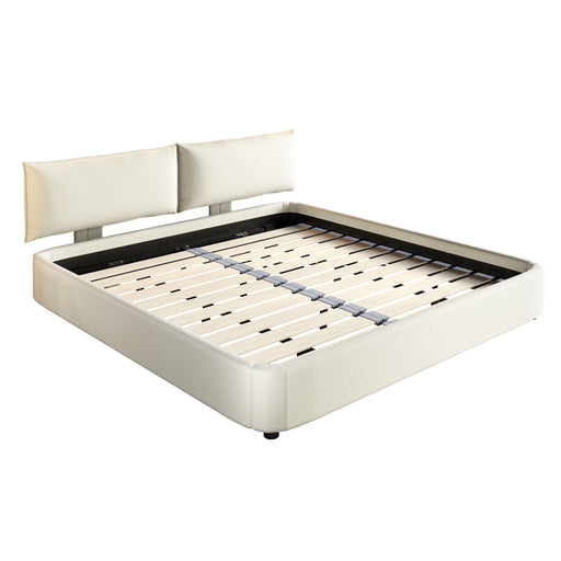 Cloud Bed Frame With Oversized Padded Movable Headboard Home Essentials