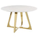 Imani - Round Marble Dining Table - Gold Furniture Max