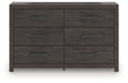 Prendonea - Six Drawer Dresser - Charcoal Signature Design by Ashley®