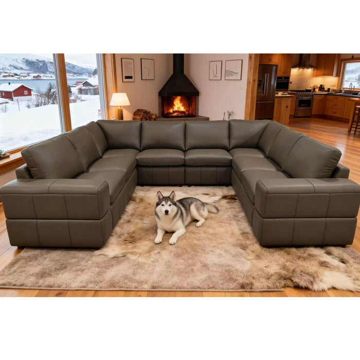 Modern Sectional Sofa With Large Square Arms Home Essentials