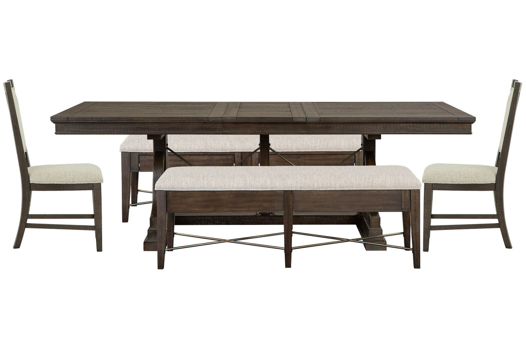 Westley Falls - Extendable Trestle Dining Table Set Magnussen Furniture