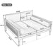 Outdoor Sofa Bed, 2 In 1 Patio Daybed For Backyard Hearth and Haven