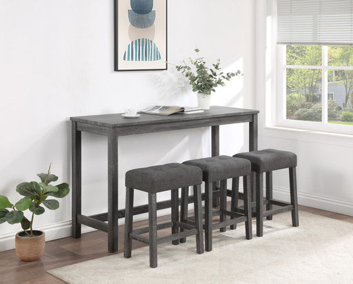 Oriana - 4 Piece Counter Height Pub Table Set With Tufted Stools Lilola Home