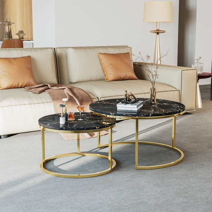 2 Piece Nesting Coffee Table Set For Living Room Home Essentials