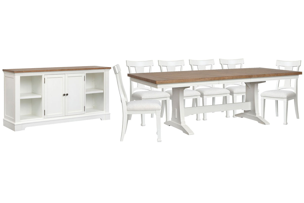 Kingston - Extendable Trestle Dining Table Set Magnussen Furniture