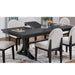 7 Piece Dining Set, Table And 6 Side Chairs, Table With Trestle Base - Black / Charcoal / White Home Essentials