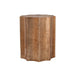Drum Accent Side Table, Stylish Scalloped Design 8th Street