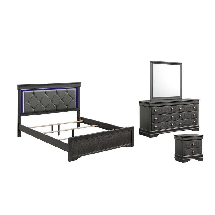 Blaze - Modern Bedroom Set With LED Headboard Matrix Furniture Group