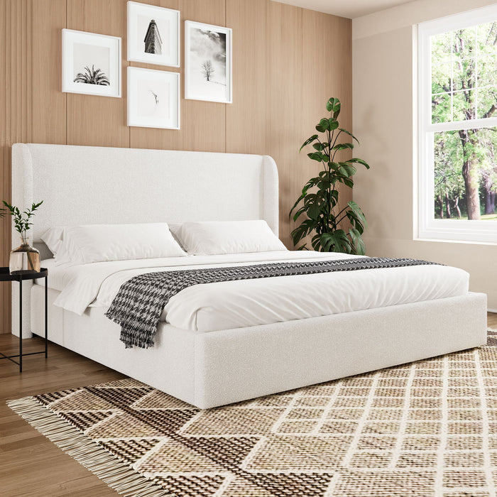 Upholstered Cloud Bed Frame With Headboard Home Essentials