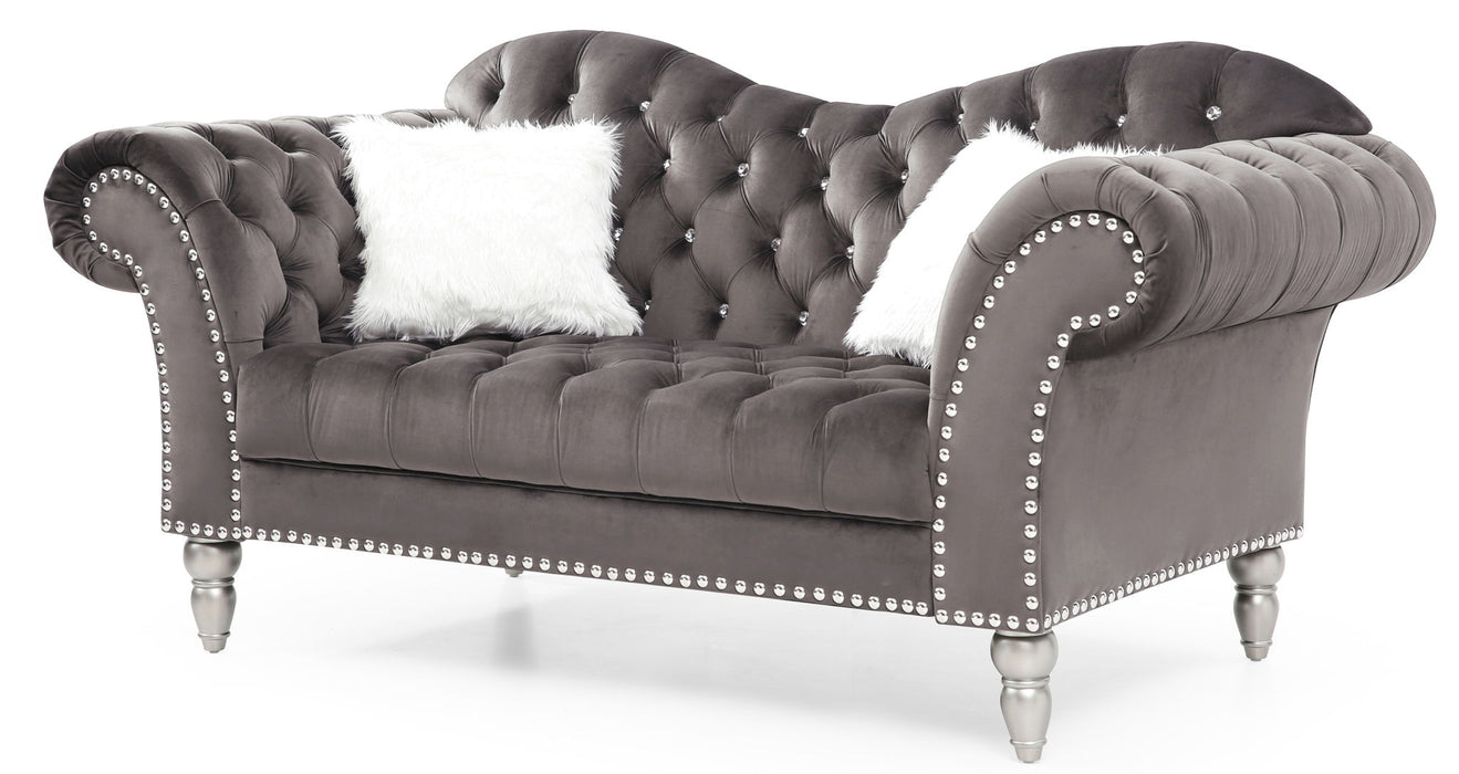 Elegant Round Arm Loveseat