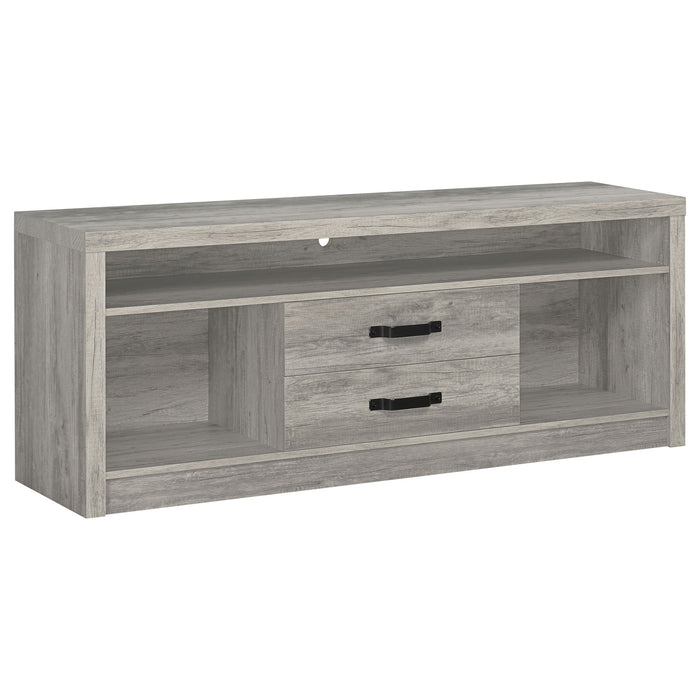 Bergeron - 2 Drawer TV Stand - Driftwood Furniture Max