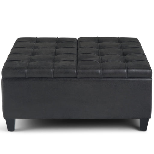 Harrison - Upholstered Coffee Table Storage Ottoman Simpli-Home