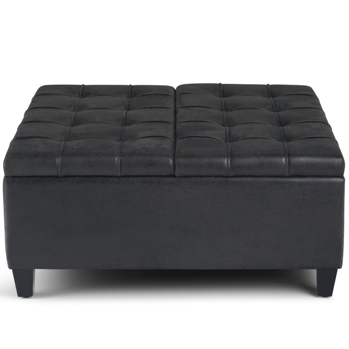 Harrison - Upholstered Coffee Table Storage Ottoman Simpli-Home