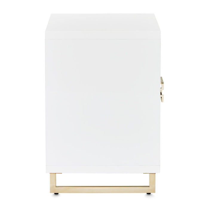 Palm Gate - Nightstand - Cloud White