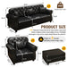 Upholstered Sofa With Nailhead Trim, Rolled Armrests With Ottoman Home Essentials