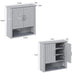 Multi Functional Wall Mounted Cabinet With Adjustable Shelves For Bathroom Noble House
