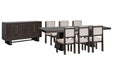 Tauren - 8 Piece Extendable Double Pedestal Dining Table Set Magnussen Furniture