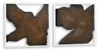 Landley - Wall Decor Set (Set of 2) - Brown / White Signature Design by Ashley®