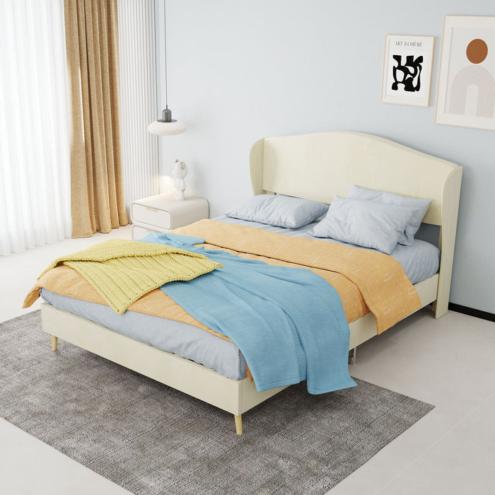 Upholstered Bed, Tufted Headboard, Comfortable Sleep Home Essentials