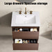 Bathroom Vanity With Basin Wall Hang Storage - Brown / Brown / White Home Essentials
