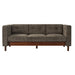 3 Seater Sofa With Square Arms, Tufted Pillow Back For Living Room Noble House