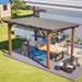 13 X 10 Ft Gazebo With Roof, Spacious Outdoor Patio Shade Structure For Backyard & Garden - Brown Daily Nest