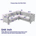 L-Shaped Corner Sofa, 5 Seater Sectional With Tufted Design Home Essentials