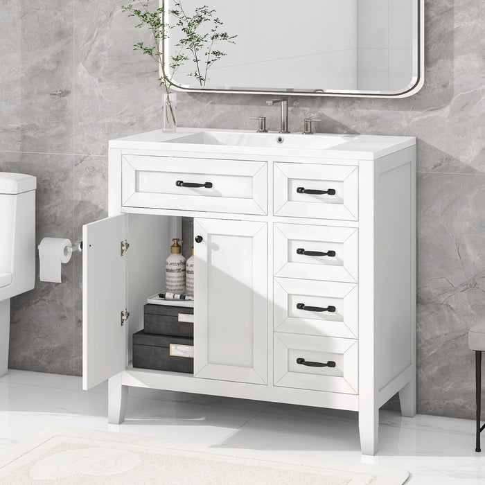 Modern Bathroom Vanity With Sink, Freestanding With Drawers And Doors Hearth and Haven
