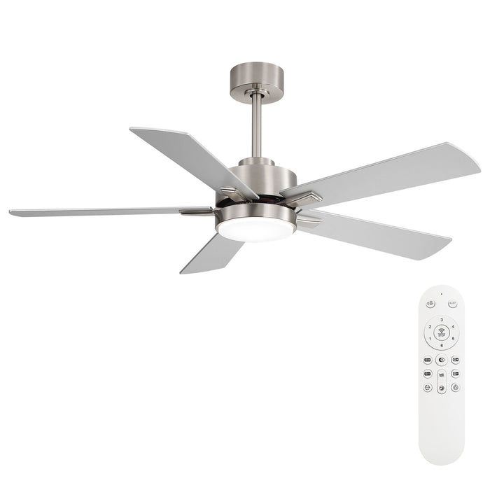Reversible DC Motor Ceiling Fan With Dimmable LED Light For Living Room Daily Nest