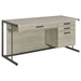 Brisley - Office Desk With Adjustable Keyboard Tray And 3 Drawer Storage - Beige / Gray Furniture Max