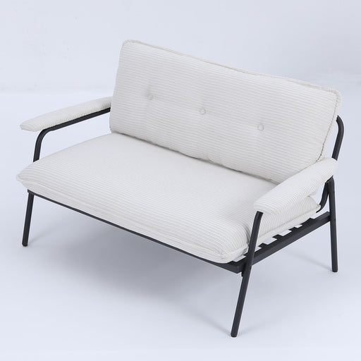 Modern Metal Frame Sofa With Sponge Filling For Compact Spaces And Versatile Use Home Essentials