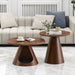 Nesting Coffee Table With Integrated Cat Cave Bed (Set of 2) - Walnut Home Essentials