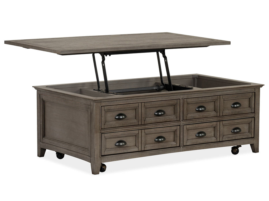 Paxton Place - Lift Top Storage Cocktail Table With Casters - Dovetail Gray Magnussen Furniture