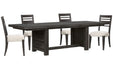 Plum Creek - 5 Piece Extendable Trestle Dining Table Set Magnussen Furniture