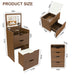 Vanity Desk With Lighted Mirror & Stool Home Essentials