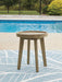 Marina Sun - Round End Table - Beige Signature Design by Ashley®